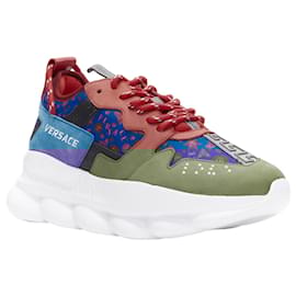 Versace-Versace Chain Reaction Salehe Bembury Red Medallion Blue Sneaker Eu40.5-Red