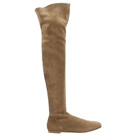 Botas altas de ante marrón Camoscio Gianvito Rossi Eu37 Castaño