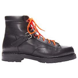Hermès HERMES black smooth leather boots  Black