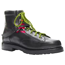 Hermès-HERMES black smooth leather boots -Black
