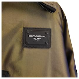 Dolce & Gabbana- Dolce & Gabbana DG Heaven Shear-Lined Hooded Jacket with Pockets in Green Nylon-Green