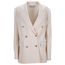 Kees Doppelbreasted Blazer aus weißer Wolle von Gabriela Hearst Weiß Roh