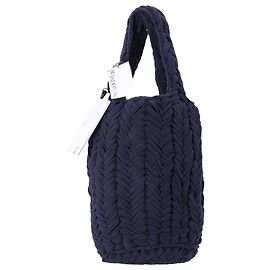 Bolsa de compras de malha JW Anderson em algodão orgânico azul marinho Azul Azul marinho