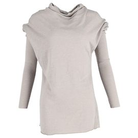 Top drapeado Rick Owens em lã cinza Cinza
