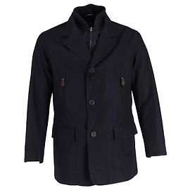 Hermès-Blazer mit Weste aus marineblauer Baumwolle Blau Marineblau