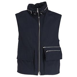 Hermès Shearling Gilet in Navy Blue Nylon Blue Navy blue