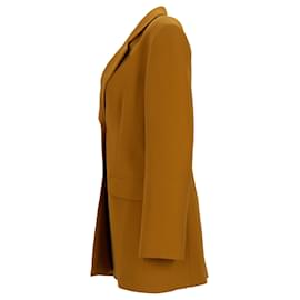 Joseph-Joseph Crepe Satin Jara Jacket in Camel Acetate-Yellow,Camel