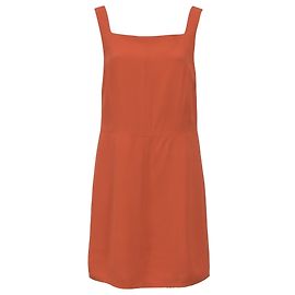 The row O vestido A-line de decote quadrado mini da Row em viscose laranja Laranja