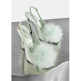 Saint Laurent-Mae slingback sandals-Green