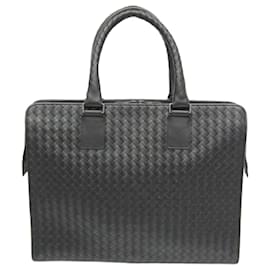 Bottega Veneta-Bottega Veneta Intrecciato Men's Leather Document Case-Black