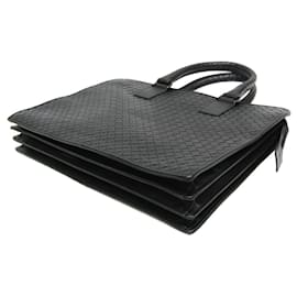 Bottega Veneta-Bottega Veneta Intrecciato Men's Leather Document Case-Black