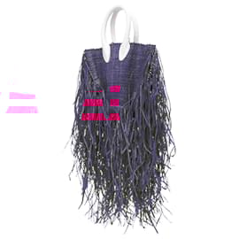 Jacquemus-Jacquemus Pink Raffia Le Petit Baci Satchel-Pink,Other