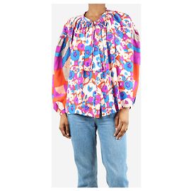 See by Chloé Multicolour silk floral blouse - size UK 6 Multiple colors