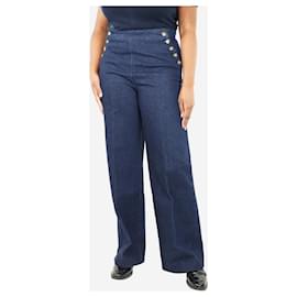 SéZane-Blue flap-front wide-leg jeans - size UK 14-Blue
