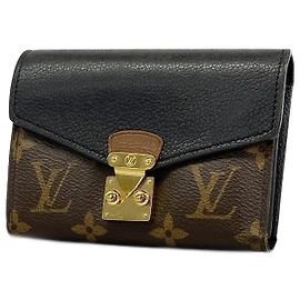 Portafoglio pieghevole Louis Vuitton Marrone Nero