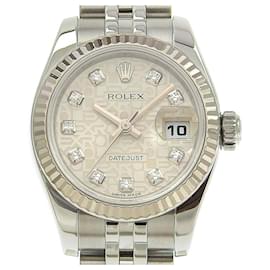 Rolex-Rolex Datejust 179174G SS K18WG Automatic Watch-Silvery