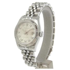 Rolex-Rolex Datejust 179174G SS K18WG Automatic Watch-Silvery