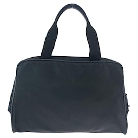 Prada-Prada Nylon Tessuto Logo Plate Handbag-Black