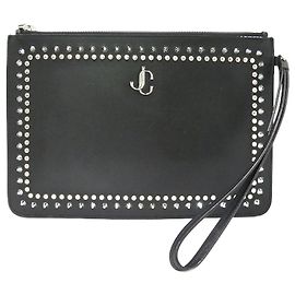 Jimmy Choo FARA JC Logo Clutch Bag Black