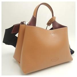 Tod's-Tod's Leather SACCA Micro 2WAY Handbag-Brown