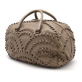 Bottega Veneta Leather Lizard Handbag 229937 Brown