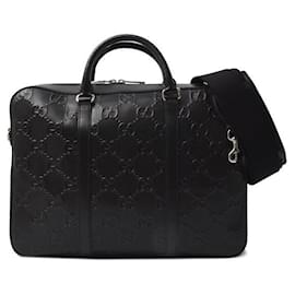 Gucci-Gucci GG Emboss 2way Bag-Black