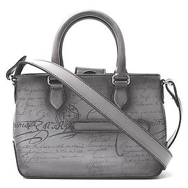 Berluti Men's Toujour Gulliver Messenger Bag Gray Grey