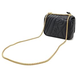 Versace-Versace Medusa Quilted Leather Chain Shoulder Bag-Black