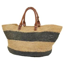 Balenciaga-Balenciaga Raffia Handbag-Beige