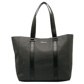 Borsa tote MK Monogram Cooper di Michael Kors Nero