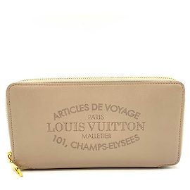 Billetera de piel de cabra Louis Vuitton M58257 Beige