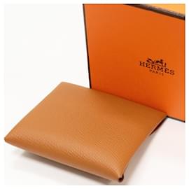 Hermès-Hermes Bastia Coin Case Epsom Gold-Golden
