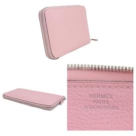 Hermès-Hermes Azap Long Wallet Pink-Pink