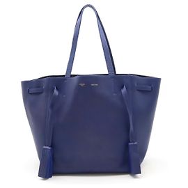Céline Celine Leather Cabas Phantom Small Tote Bag Blue