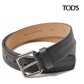 Tod's-Tod's Leather Belt Black XCMCQF301009ULB999-Black