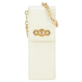 Versace-Versace Chain Shoulder Bag White Gold-White