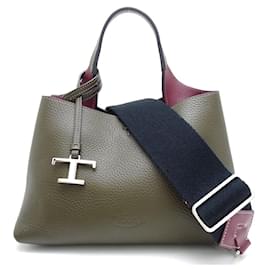 Tod's-Tod's Leather 2Way Bag Olive-Green
