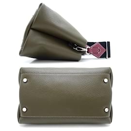 Tod's-Tod's Leather 2Way Bag Olive-Green