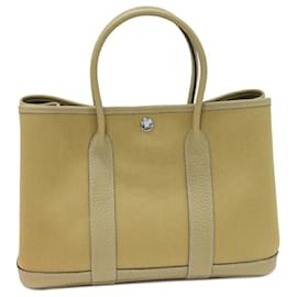 Hermès-Hermes Garden Party TPM Tote Bag-Silvery