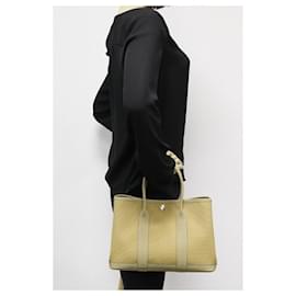 Hermès-Hermes Garden Party TPM Tote Bag-Silvery
