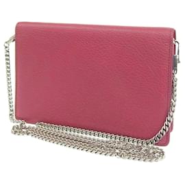 Givenchy-Givenchy Leather Chain Wallet Long Wallet-Red