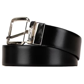 Versace-Versace Leather Belt Black-Black