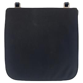 Prada-Prada Nylon Tessuto Logo Plate Shoulder Bag-Black