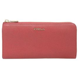 Portefeuille long en cuir L-Zip Furla rouge Rouge
