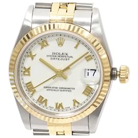 Rolex-Rolex Datejust 68273 Stainless Steel Yellow Gold Watch-White