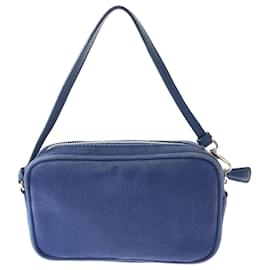 Prada-Prada Blue Canvas Mini Handbag Clutch-Blue