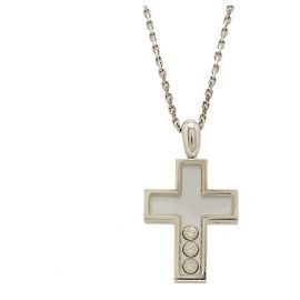 Collar cruz Happy Diamonds de oro blanco K18 Chopard 79/4009/01 Blanco
