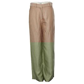 Lanvin-Lanvin, checkered pantalon-Brown,Multiple colors,Orange