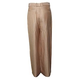 Lanvin-Lanvin, checkered pantalon-Brown,Multiple colors,Orange