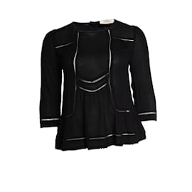 Ba&sh, open woven top in black Black